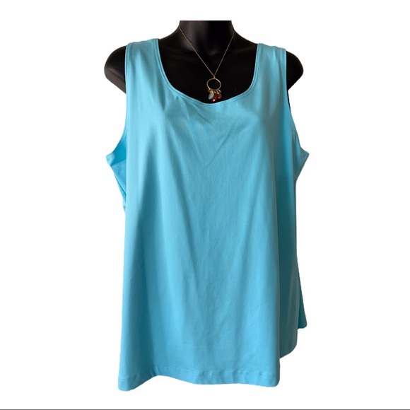 Chico’s Tank Top Eggshell Blue Size 3 - Picture 2 of 8